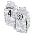 Kdoa P.Steelers #4 DK Metcalf Player Arctic Camo Limited Salute to Service Pullover Hoodies Game Stitched Jerseys