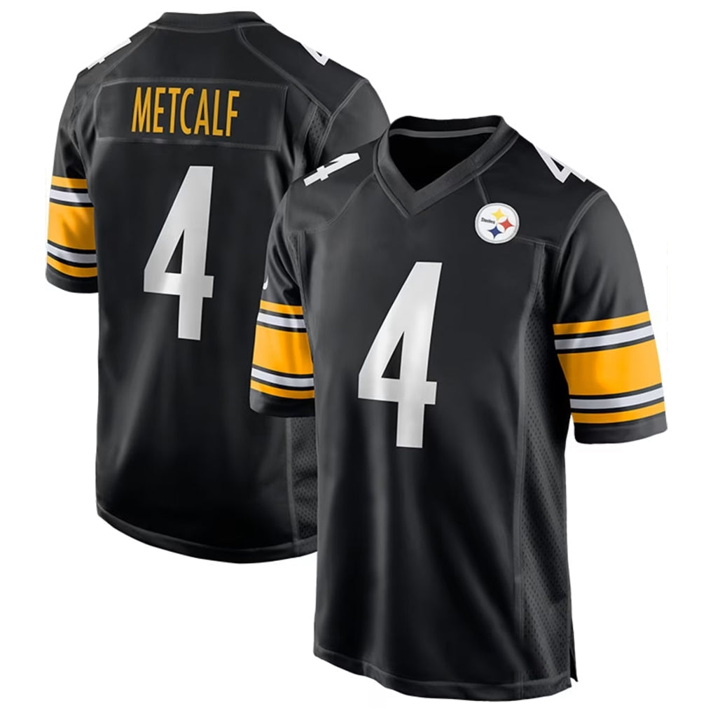 Kdoa P.Steelers #4 DK Metcalf Player Black Home Game Stitched Jerseys