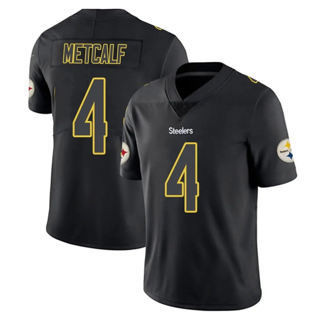 Kdoa P.Steelers #4 DK Metcalf Player Black Impact Limited Home Game Stitched Jerseys