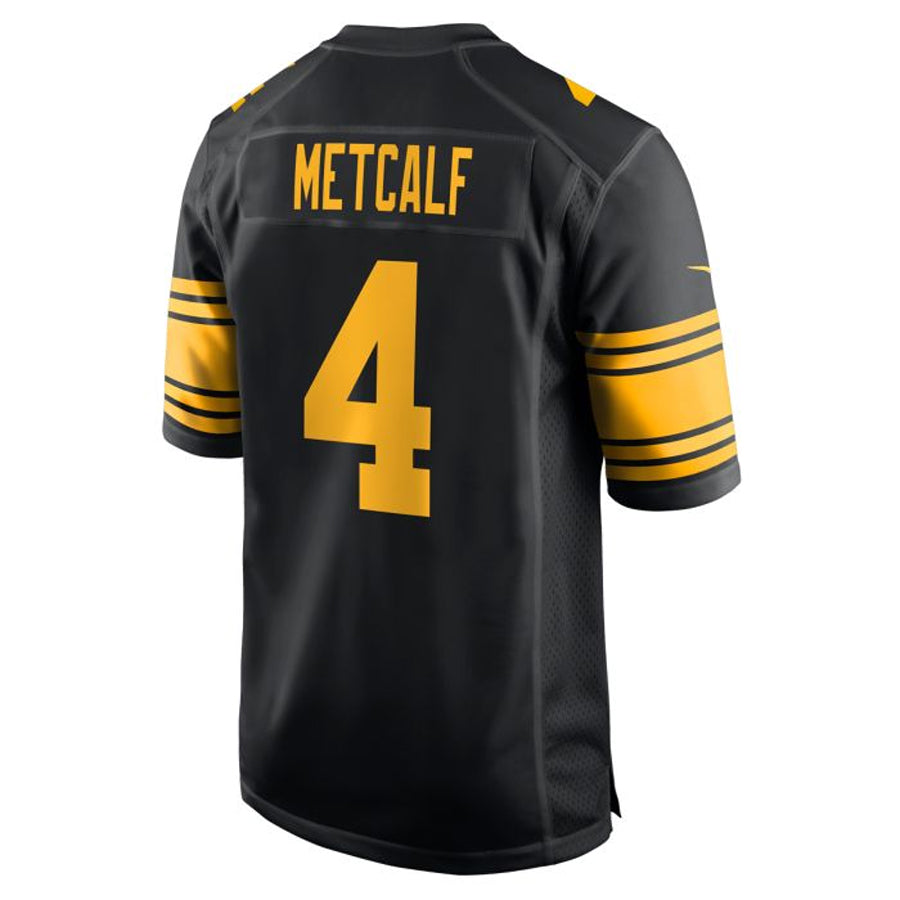 Kdoa P.Steelers #4 DK Metcalf Player Black Replica Game Stitched Jerseys