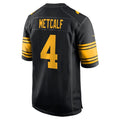 Kdoa P.Steelers #4 DK Metcalf Player Black Replica Game Stitched Jerseys