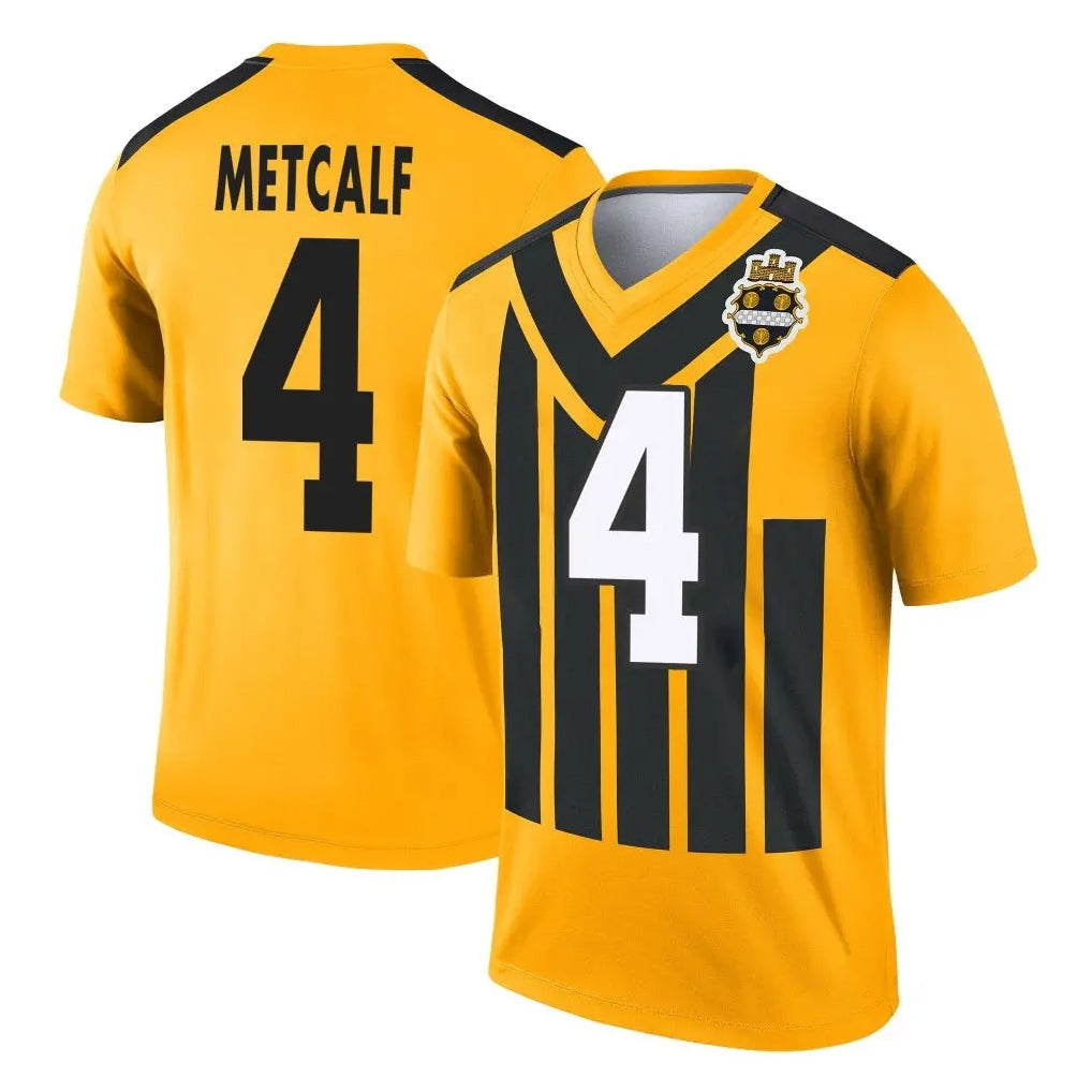 Kdoa P.Steelers #4 DK Metcalf Player Gold Legend Limited 1933 Throwback Performance Home Game Stitched Jerseys