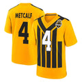 Kdoa P.Steelers #4 DK Metcalf Player Gold Limited 1933 Throwback Home Game Stitched Jerseys