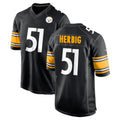 Kdoa P.Steelers #51 Nick Herbig Player Black Home Game Stitched Jerseys