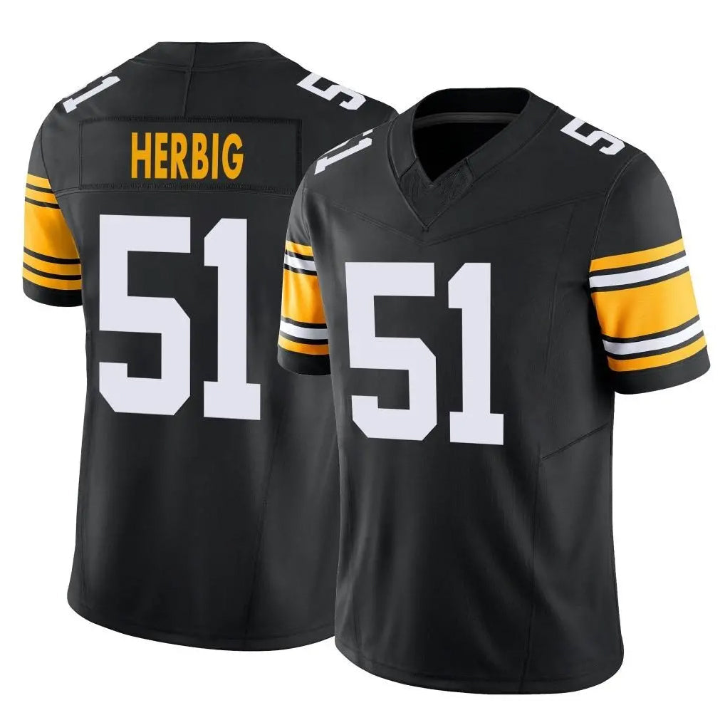 Kdoa P.Steelers #51 Nick Herbig Player Black Limited Alternate Vapor F.U.S.E. Home Game Stitched Jerseys