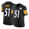 Kdoa P.Steelers #51 Nick Herbig Player Black Limited Vapor F.U.S.E. Home Game Stitched Jerseys