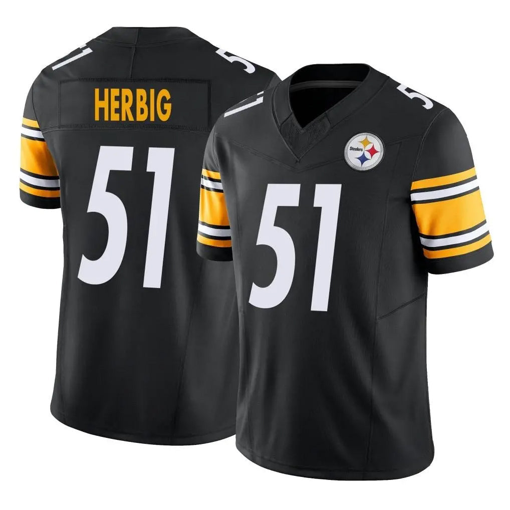 Kdoa P.Steelers #51 Nick Herbig Player Black Limited Vapor F.U.S.E. Home Game Stitched Jerseys
