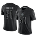 Kdoa P.Steelers #51 Nick Herbig Player Black Reflective Limited Home Game Stitched Jerseys