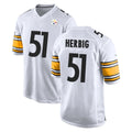 Kdoa P.Steelers #51 Nick Herbig Player White Home Game Stitched Jerseys