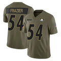 Kdoa P.Steelers #54 Zach Frazier Player Olive 2025 Salute To Service Limited Home Game Stitched Jerseys