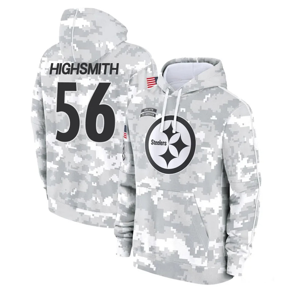 Kdoa P.Steelers #56 Alex Highsmith Player Arctic Camo Limited Salute to Service Pullover Hoodies Game Stitched Jerseys