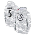 Kdoa P.Steelers #5 Jalen Ramsey Player Arctic Camo Limited Salute to Service Pullover Hoodies Game Stitched Jerseys