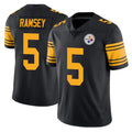 Kdoa P.Steelers #5 Jalen Ramsey Player Black Limited Color Rush Home Game Stitched Jerseys