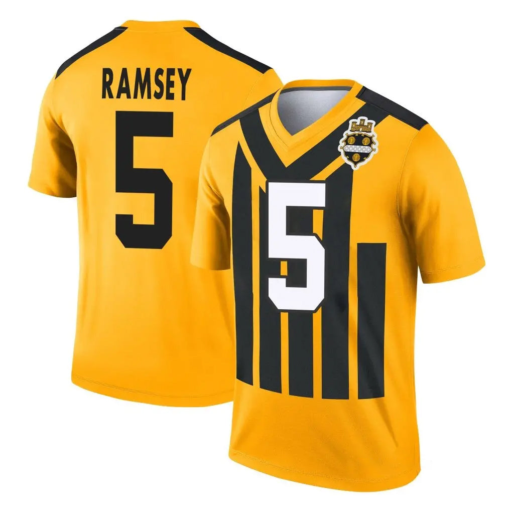 Kdoa P.Steelers #5 Jalen Ramsey Player Gold Legend Limited 1933 Throwback Performance Home Game Stitched Jerseys