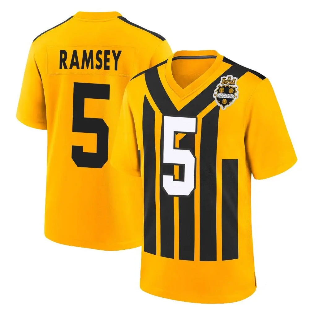 Kdoa P.Steelers #5 Jalen Ramsey Player Gold Limited 1933 Throwback Home Game Stitched Jerseys