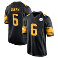 Kdoa P.Steelers #6 Patrick Queen Player Black Color Rush Home Game Stitched Jerseys