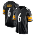 Kdoa P.Steelers #6 Patrick Queen Player Black Home Game Stitched Jerseys