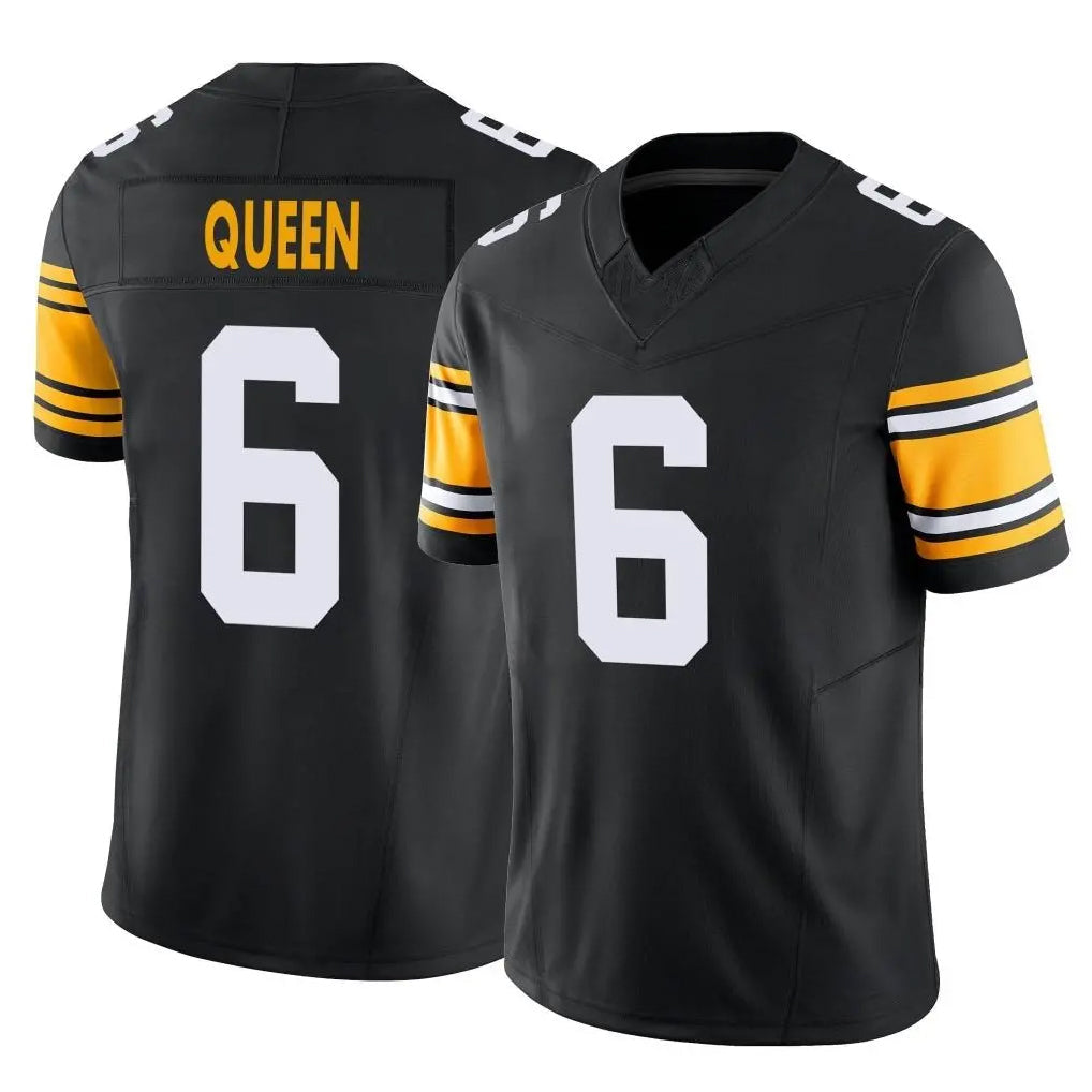 Kdoa P.Steelers #6 Patrick Queen Player Black Limited Alternate Vapor F.U.S.E. Home Game Stitched Jerseys