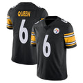 Kdoa P.Steelers #6 Patrick Queen Player Black Limited Vapor Untouchable Home Game Stitched Jerseys
