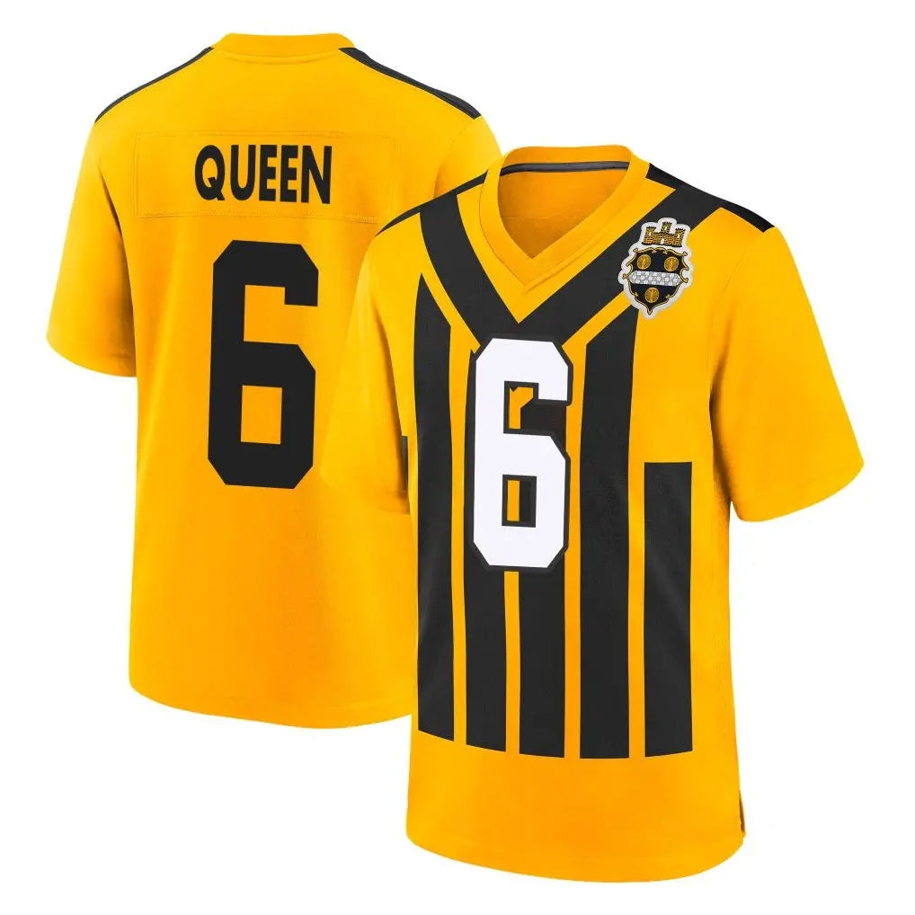 Kdoa P.Steelers #6 Patrick Queen Player Gold Limited 1933 Throwback Home Game Stitched Jerseys
