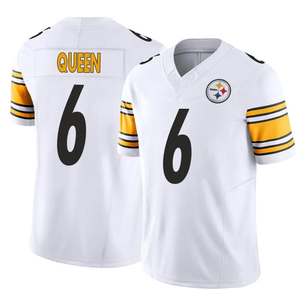 Kdoa P.Steelers #6 Patrick Queen Player White Limited Vapor F.U.S.E. Home Game Stitched Jerseys