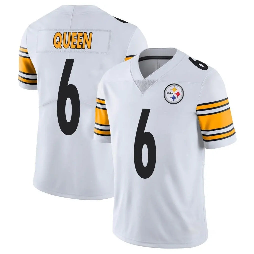 Kdoa P.Steelers #6 Patrick Queen Player White Limited Vapor Untouchable Home Game Stitched Jerseys