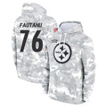 Kdoa P.Steelers #76 Troy Fautanu Player Arctic Camo Limited Salute to Service Pullover Hoodies Game Stitched Jerseys