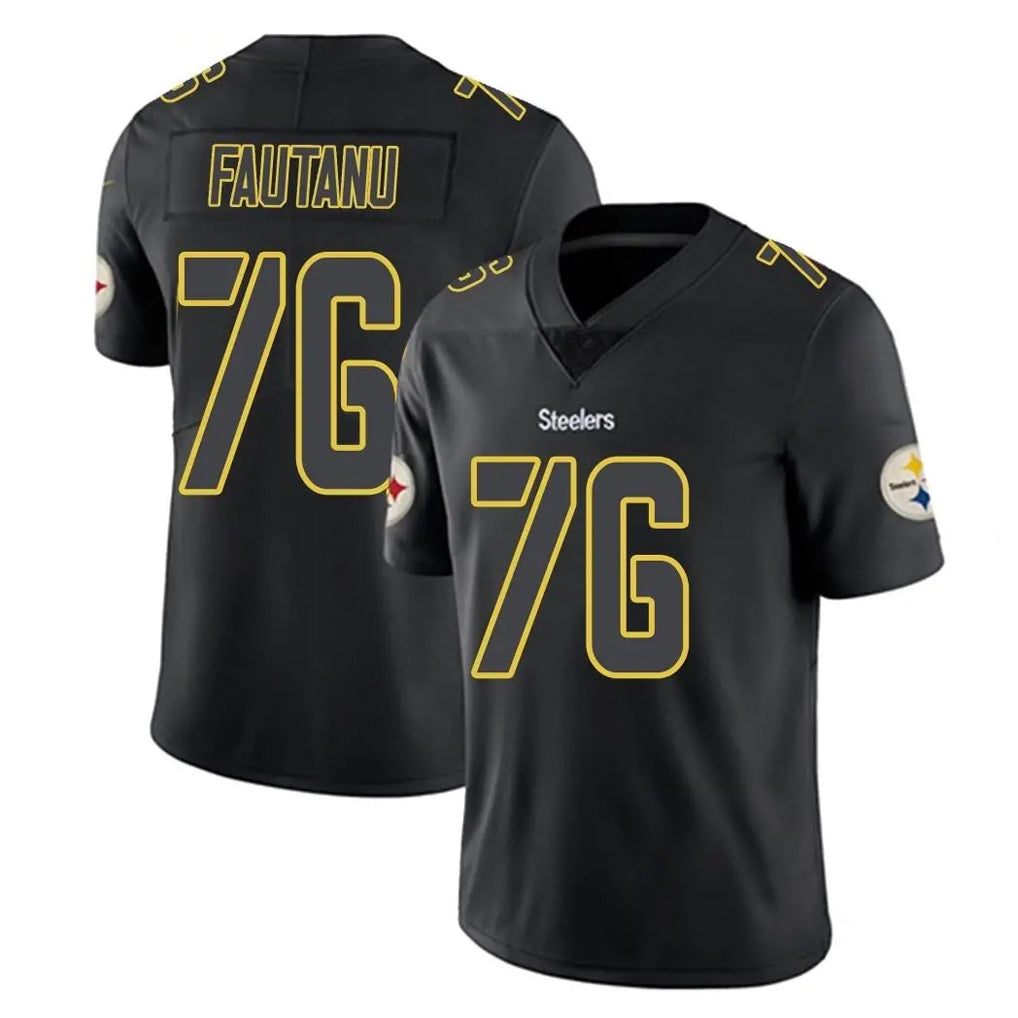 Kdoa P.Steelers #76 Troy Fautanu Player Black Impact Limited Home Game Stitched Jerseys