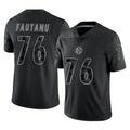 Kdoa P.Steelers #76 Troy Fautanu Player Black Reflective Limited Home Game Stitched Jerseys