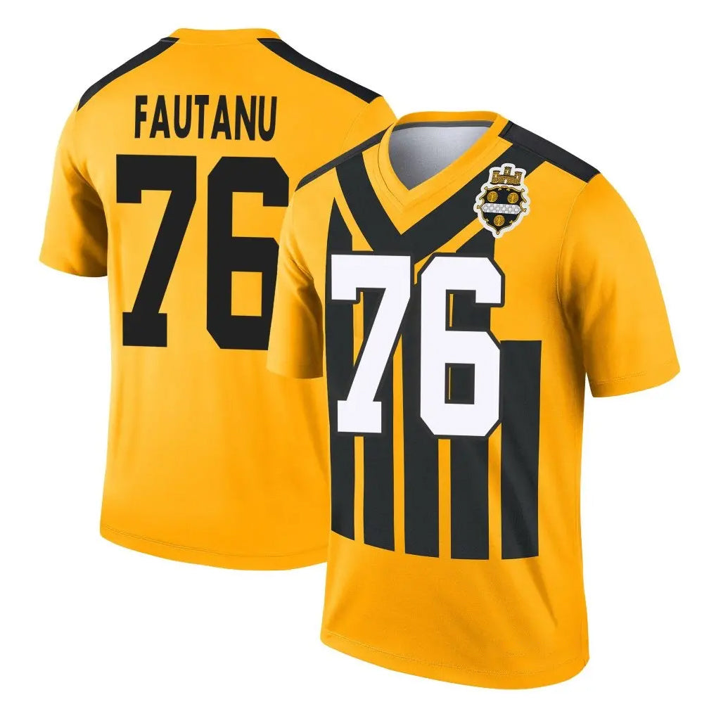 Kdoa P.Steelers #76 Troy Fautanu Player Gold Legend Limited 1933 Throwback Performance Home Game Stitched Jerseys
