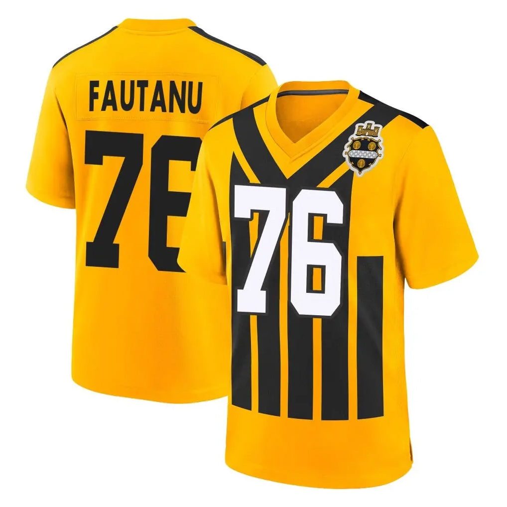 Kdoa P.Steelers #76 Troy Fautanu Player Gold Limited 1933 Throwback Home Game Stitched Jerseys
