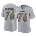 Kdoa P.Steelers #76 Troy Fautanu Player Gray Atmosphere Fashion Home Game Stitched Jerseys