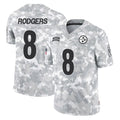 Kdoa P.Steelers #8 Aaron Rodgers Player Arctic Camo Limited Salute To Service Home Game Stitched Jerseys