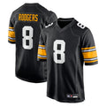 Kdoa P.Steelers #8 Aaron Rodgers Player Black Home Limited Stitched Jerseys