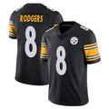 Kdoa P.Steelers #8 Aaron Rodgers Player Black Limited Vapor Untouchable Home Game Stitched Jerseys