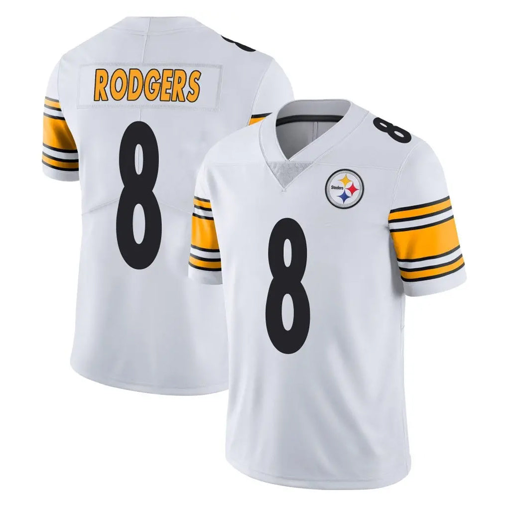 Kdoa P.Steelers #8 Aaron Rodgers Player White Limited Vapor Untouchable Home Game Stitched Jerseys