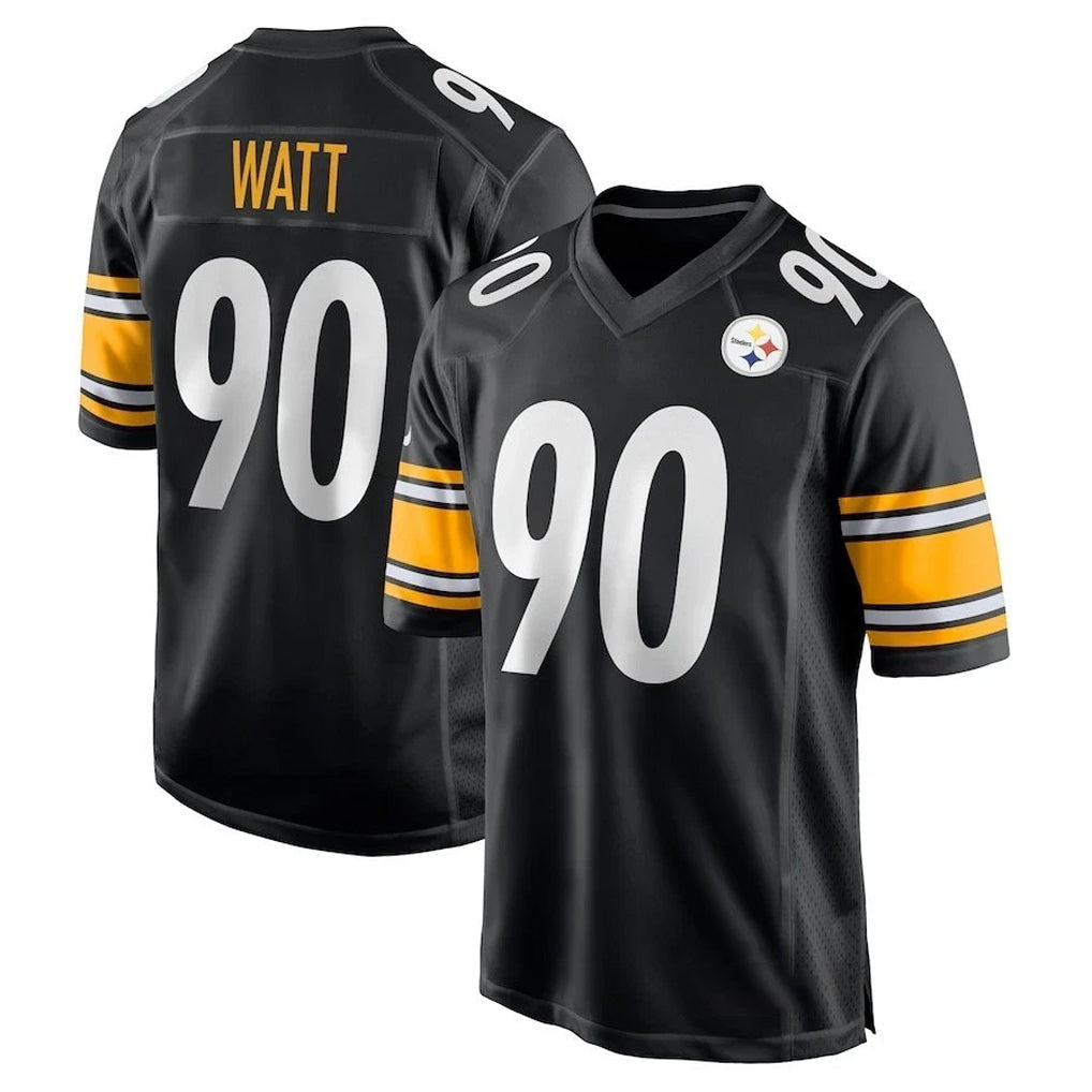 Kdoa P.Steelers #90 T.J. Watt Player Black Home Game Stitched Jerseys