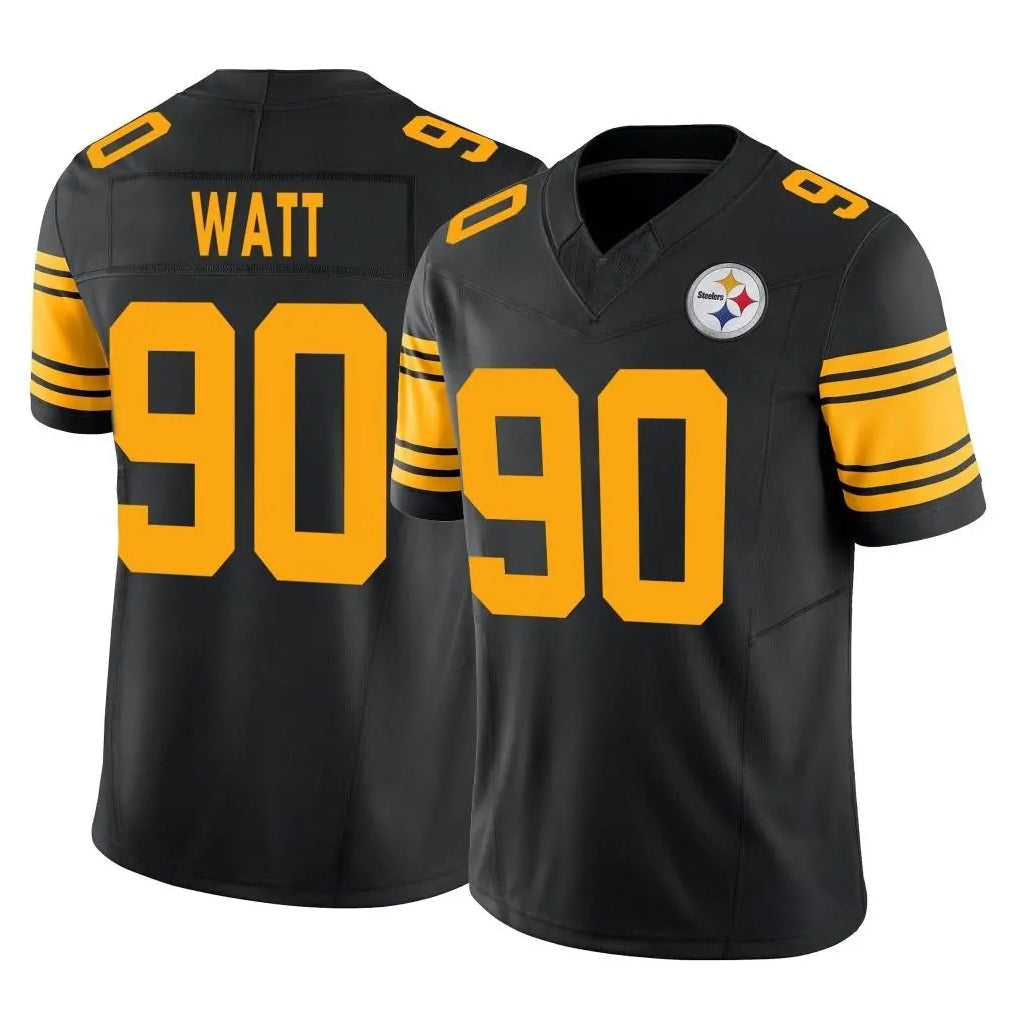 Kdoa P.Steelers #90 T.J. Watt Player Black Limited 2nd Alternate Vapor F.U.S.E. Home Game Stitched Jerseys