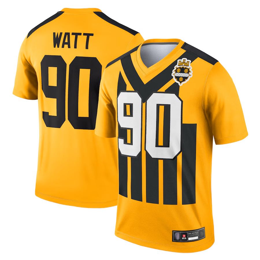 Kdoa P.Steelers #90 T.J. Watt Player Gold Alternate 1933 Throwback Legend Performance Top1 Stitched Jerseys
