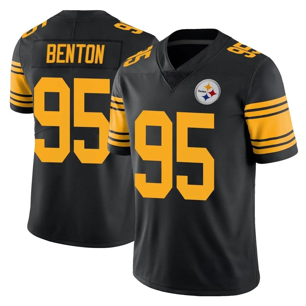 Kdoa P.Steelers #95 Keeanu Benton Player Black Limited Color Rush Home Game Stitched Jerseys