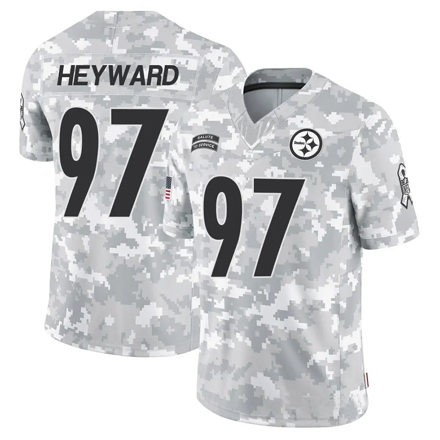 Kdoa P.Steelers #97 Cameron Heyward Player Arctic Camo Salute to Service Limited Stitched Jerseys