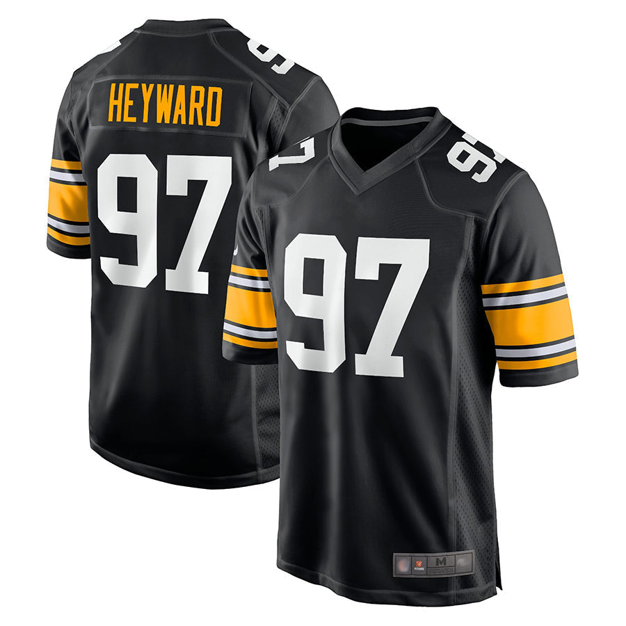Kdoa P.Steelers #97 Cameron Heyward Player Black Home Limited Stitched Jerseys