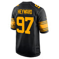 Kdoa P.Steelers #97 Cameron Heyward Player Black Home Replica Stitched Jerseys