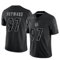 Kdoa P.Steelers #97 Cameron Heyward Player Black Limited Reflective Stitched Jerseys