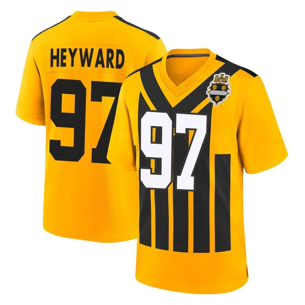 Kdoa P.Steelers #97 Cameron Heyward Player Gold Limited 1933 Throwback Home Game Stitched Jerseys