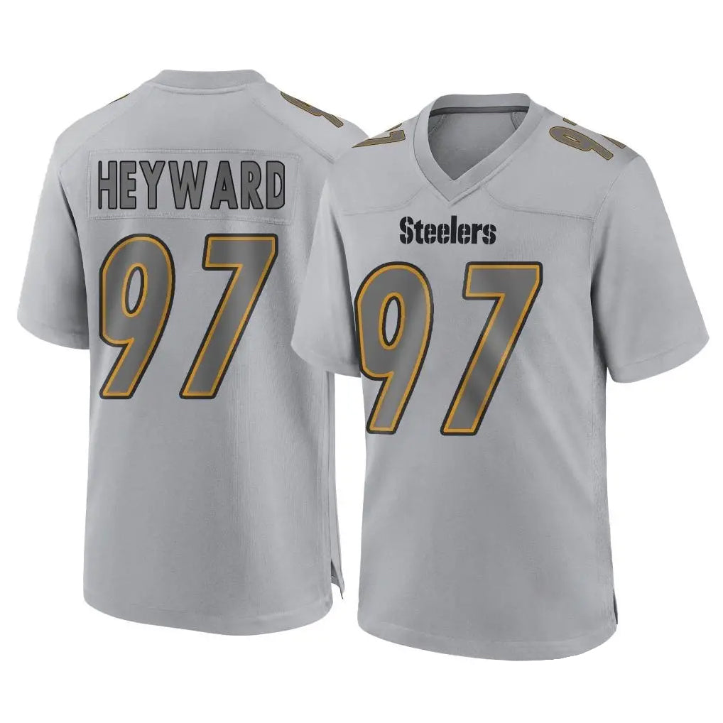 Kdoa P.Steelers #97 Cameron Heyward Player Gray Atmosphere Fashion Home Game Stitched Jerseys