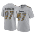Kdoa P.Steelers #97 Cameron Heyward Player Gray Atmosphere Fashion Home Game Stitched Jerseys