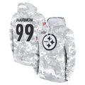 Kdoa P.Steelers #99 Derrick Harmon Player Arctic Camo Limited Salute to Service Pullover Hoodies Game Stitched Jerseys