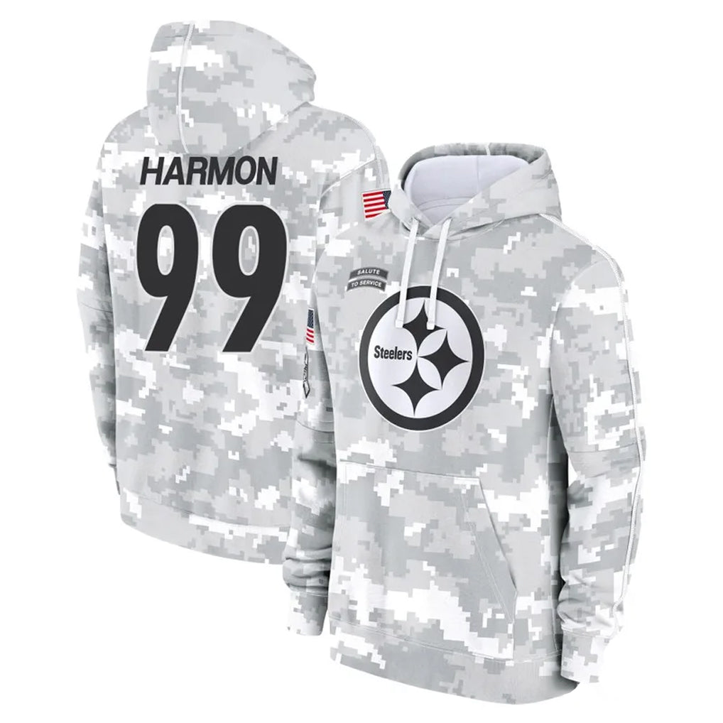 Kdoa P.Steelers #99 Derrick Harmon Player Arctic Camo Limited Salute to Service Pullover Hoodies Game Stitched Jerseys