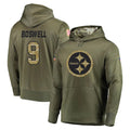 Kdoa P.Steelers #9 Chris Boswell Player Olive Salute to Service Pullover Hoodie Home Game Stitched Jerseys
